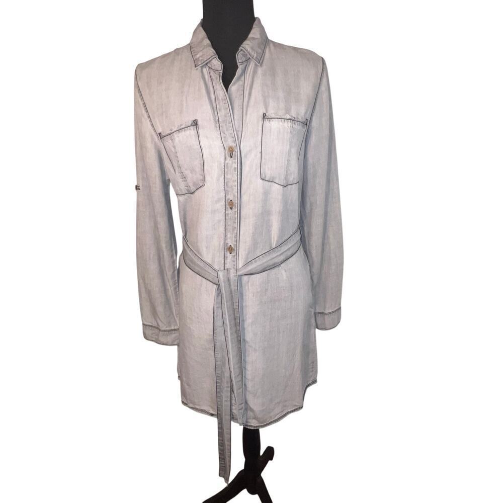 Velvet Heart Womens Size Small,‎ Gorpcore Belted Pocketed Collared Shirt dress